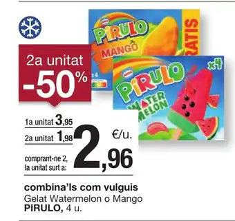 BonpreuEsclat PIRULO Gelat Watermelon o Mango oferta