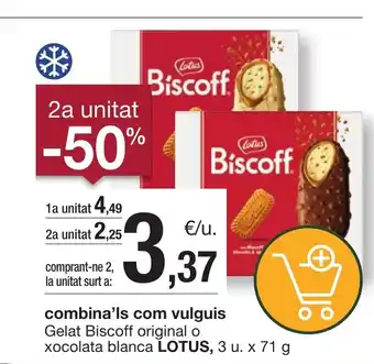 BonpreuEsclat LOTUS Gelat Biscoff original o xocolata blanca oferta