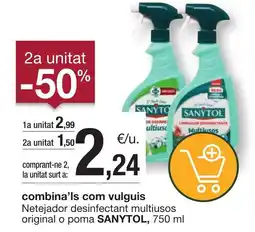 BonpreuEsclat SANYTOL Netejador desinfectant multiusos original o poma oferta