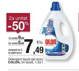 BonpreuEsclat COLON Detergent líquid gel actiu oferta