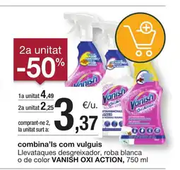 BonpreuEsclat VANISH OXI ACTION Llevataques desgreixador, roba blanca o de color oferta