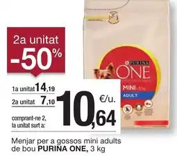 BonpreuEsclat PURINA ONE Menjar per a gossos mini adults oferta