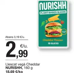BonpreuEsclat NURISHH Llescat vegà Cheddar oferta
