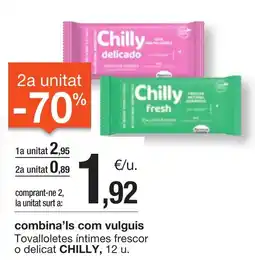 BonpreuEsclat CHILLY Tovalloletes intimes frescor o delicat oferta