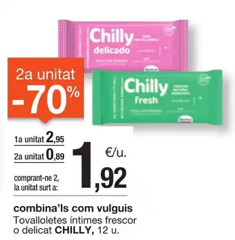 BonpreuEsclat CHILLY Tovalloletes intimes frescor o delicat oferta