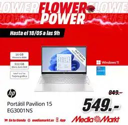 MediaMarkt HP Portátil Pavilion 15 EG3001NS oferta
