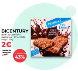 PrimaPrix BICENTURY Barritas Cereales + Avellanas + Chocolate Negro oferta