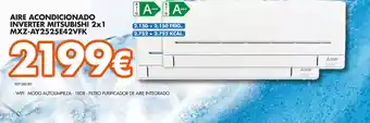 Expert Aire acondicionado inverter mitsubishi 2x1 mxz-ay2525e42vfk oferta