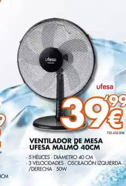 Expert UFESA Ventilador de mesa ufesa malmö oferta
