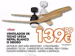 Expert UFESA Ventilador de techo ufesa nepal blanco oferta