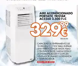 Expert Aire acondicionado portátic tristar ac5560 2.500 f+c oferta