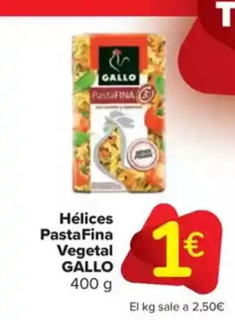 Carrefour Market GALLO Hélices Pasta Fina Vegetal oferta