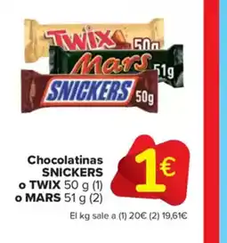 Carrefour Market SNICKERS Chocolatinas oferta