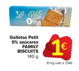 Carrefour Market FAMILY BISCUITS Galletas Petit 0% azúcares oferta