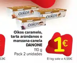 Carrefour Market DANONE Oikos caramelo, tarta arándanos o manzana-canela oferta