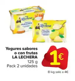 Carrefour Market LA LECHERA Yogures sabores o con frutas oferta