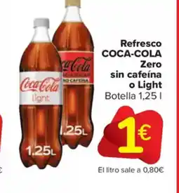 Carrefour Market COCA COLA Refresco Zero sin cafeina o Light oferta