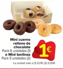 Carrefour Market Mini cuerno relleno de chocolate oferta