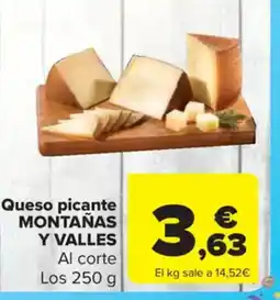 Carrefour Market MONTAÑAS Y VALLES Queso picante oferta