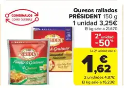 Carrefour Market PRÉSIDENT Quesos rallados oferta