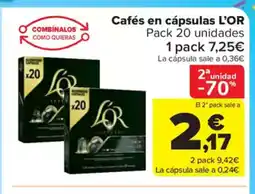 Carrefour Market L'OR Cafés en cápsulas oferta