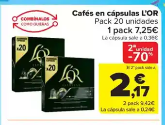 Carrefour Market L'OR Cafés en cápsulas oferta