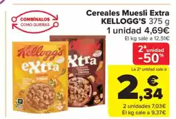 Carrefour Market KELLOGG'S Cereales Muesli Extra oferta