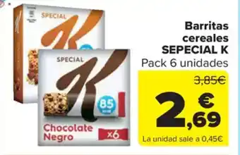 Carrefour Market SPECIAL K Barritas cereales oferta