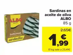 Carrefour Market ALBO Sardinas en aceite de oliva oferta