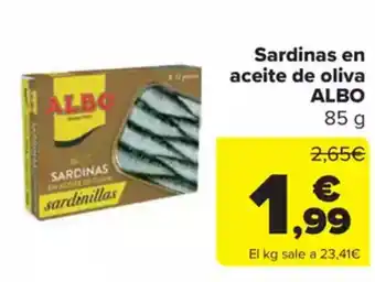 Carrefour Market ALBO Sardinas en aceite de oliva oferta
