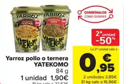 Carrefour Market YATEKOMO Yarroz pollo o ternera oferta