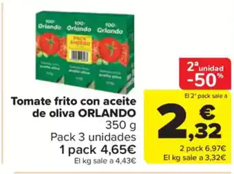 Carrefour Market ORLANDO Tomate frito con aceite de oliva oferta