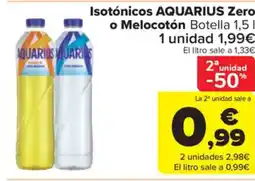 Carrefour Market AQUARIUS Isotónicos Zero o Melocoton oferta