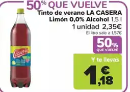 Carrefour Market LA CASERA Tinto de verano oferta