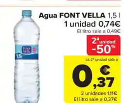 Carrefour Market FONT VELLA Agua oferta
