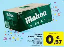 Carrefour Market MAHOU Cerveza Clasica oferta