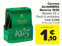 Carrefour Market ALHAMBRA Cerveza Reserva 1925 oferta