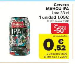 Carrefour Market MAHOU IPA Cerveza oferta