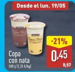 ALDI Copa con nata oferta