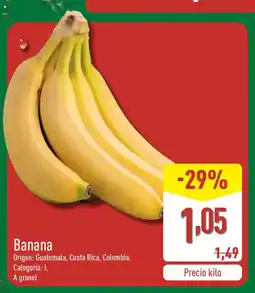 ALDI Banana oferta