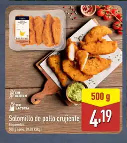 ALDI Solomillo de pollo crujiente oferta