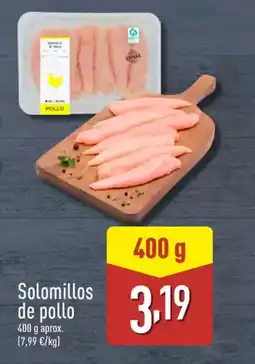 ALDI Solomillos de pollo oferta