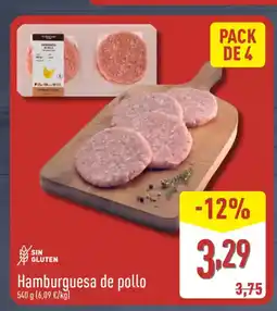 ALDI Hamburguesa de pollo oferta