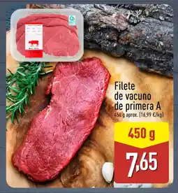 ALDI Filete de vacuno de primera oferta