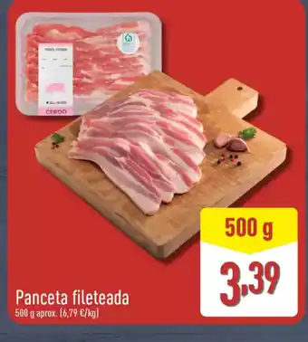 ALDI Panceta fileteada oferta