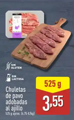 ALDI Chuletas de pavo adobadas al ajillo oferta