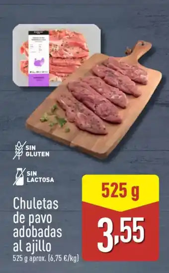 ALDI Chuletas de pavo adobadas al ajillo oferta