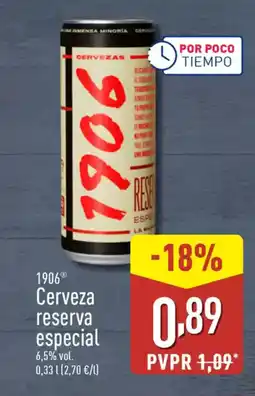 ALDI 1906 Cerveza reserva especial oferta