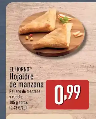 ALDI EL HORNO Hojaldre de manzana oferta