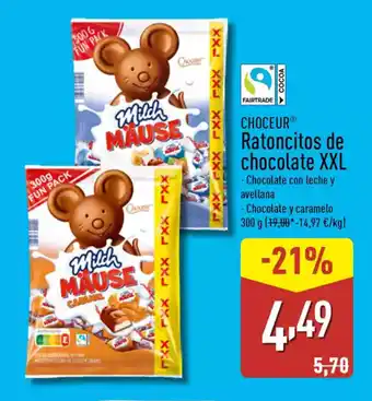 ALDI CHOCEUR Ratoncitos de chocolate XXL oferta